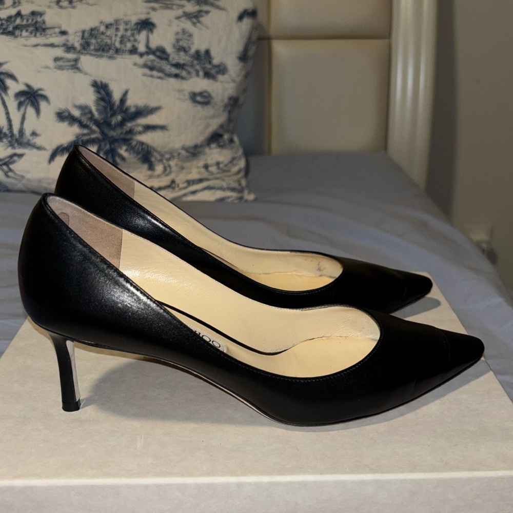 ✨Romy 60 Pumps in Black Kid Leather ✨
